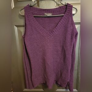 Serendipity cold shoulder knit sweater